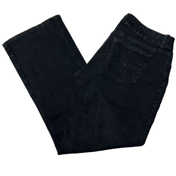 Riders by Lee Mid Rise Boot Cut Jeans Midrise Black Bootcut Jeans Casual Fall - Picture 1 of 11